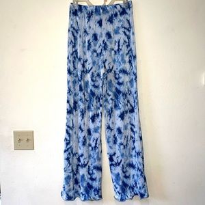 SHEIN Tie-Dye Blue Ribbed Pants Size S